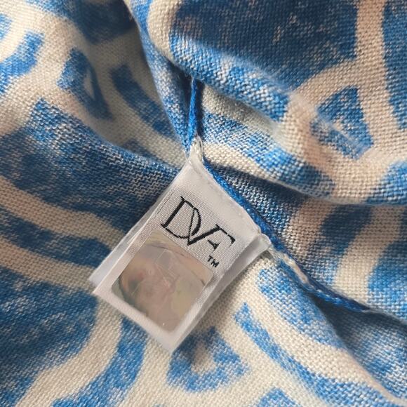 Diane Von Furstenberg Ibiza Silk Cashmere Blend Cardigan Blue Size M Slim Fit - Picture 5 of 8